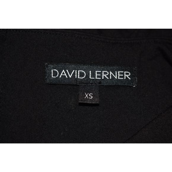 DAVID LERNER $225 Half Sleeve Cut-Out Sides Stretch Pencil Dress Black‎ XS - Picture 3 of 3